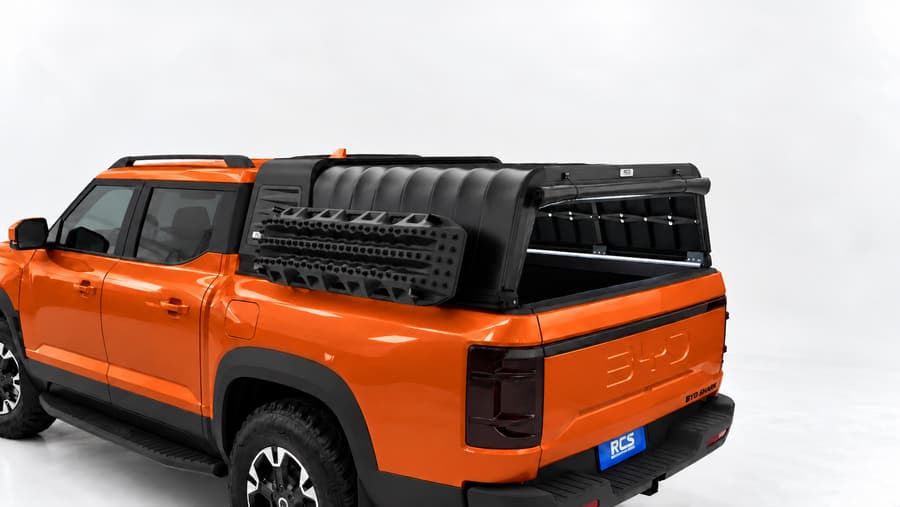 RCS canopy on a BYD Shark 6, with MaxTrax mounts