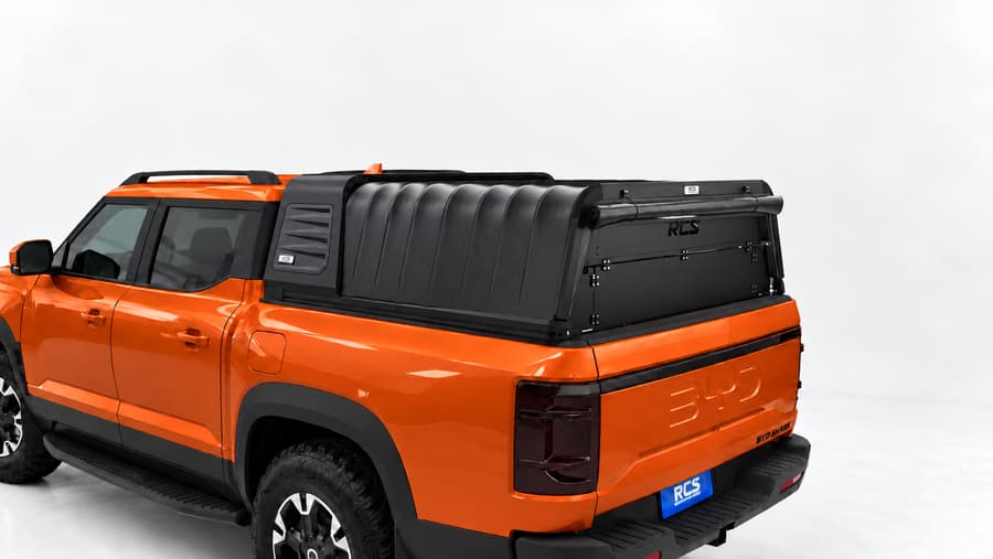 RCS canopy on a BYD Shark 6, with security screen