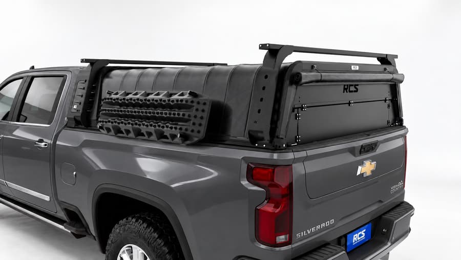 RCS canopy on a Chevrolet Silverado 2500 HD, with every add-on