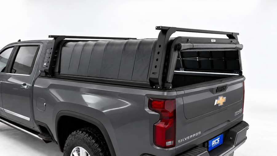 RCS canopy on a Chevrolet Silverado 2500 HD, with roof racks
