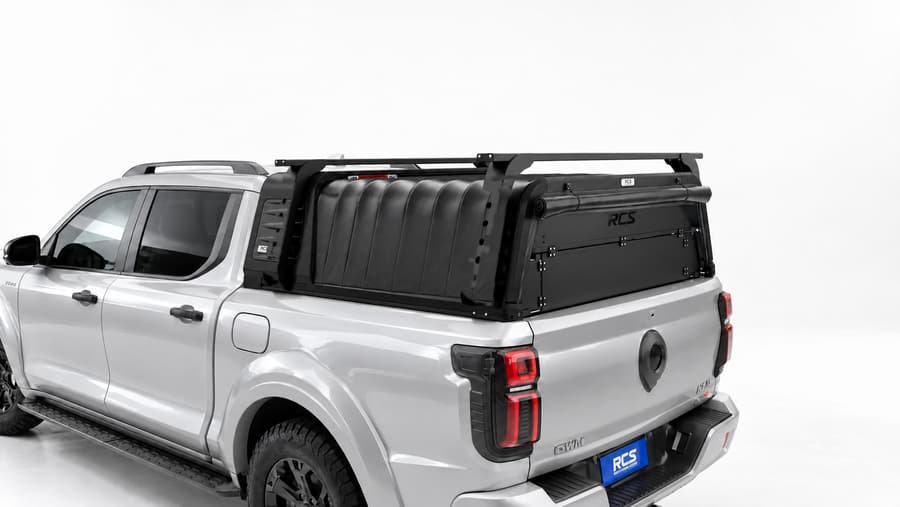RCS canopy on a GWM Cannon, with roof racks and security screen