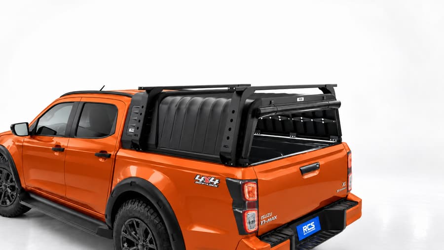 RCS canopy on a Isuzu D-Max, with roof racks