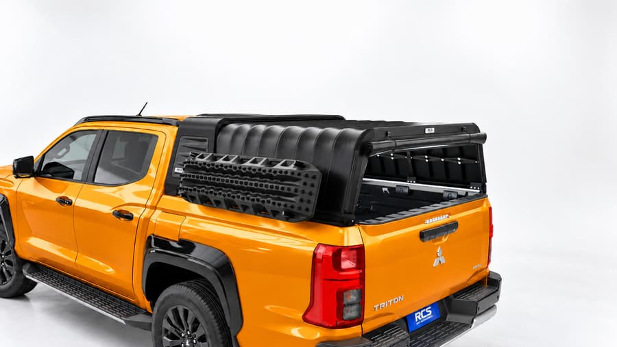 RCS canopy on a Mitsubishi Triton, with MaxTrax mounts