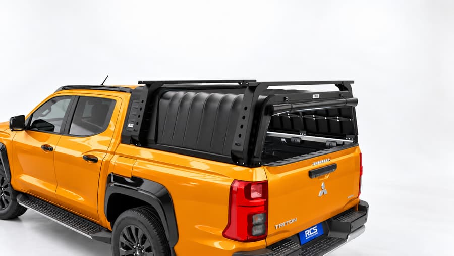 RCS canopy on a Mitsubishi Triton, with roof racks