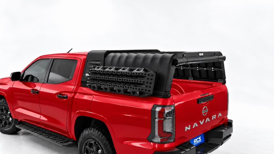 RCS canopy on a Nissan Navara, with MaxTrax mounts