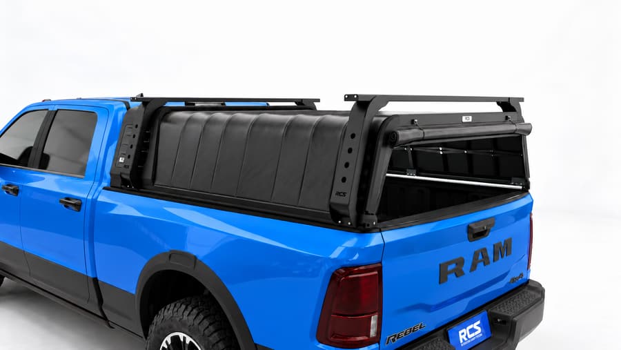 RCS canopy on a RAM 2500, with roof racks