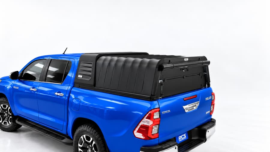 RCS canopy on a Toyota HiLux, with security screen
