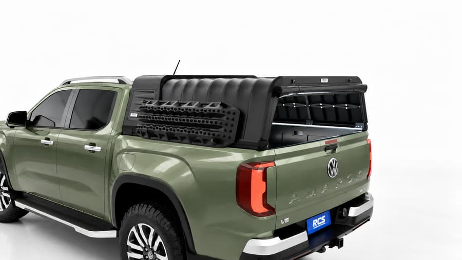 RCS canopy on a Volkswagen Amarok, with MaxTrax mounts