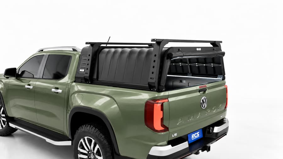 RCS canopy on a Volkswagen Amarok, with roof racks